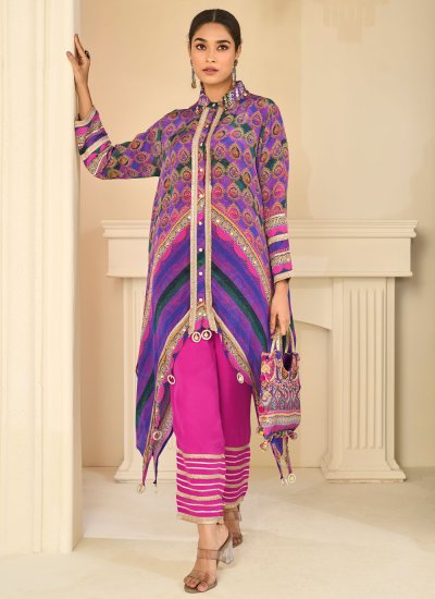 Dilettante Crepe Silk Print Trendy Salwar Kameez
