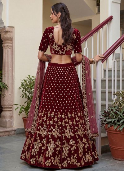 
                            Dilettante Maroon Dori Work Lehenga Choli