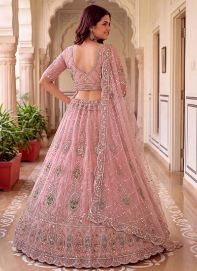 
                            Distinctive Net Patchwork Lehenga Choli