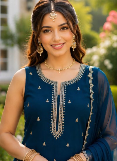 
                            Distinctively Georgette Ceremonial Salwar Kameez