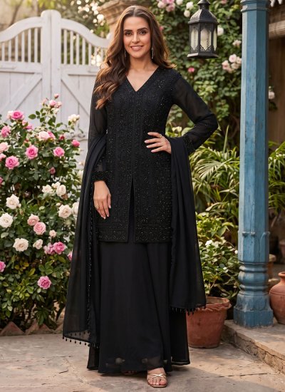Entrancing Chinon Palazzo Salwar Kameez