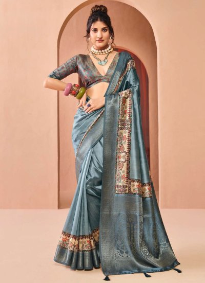 Especial Grey Silk Saree