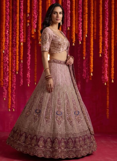 
                            Exciting Pink Trendy Lehenga Choli