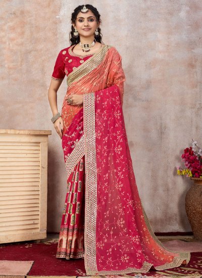 Fashionable Embroidered Trendy Saree