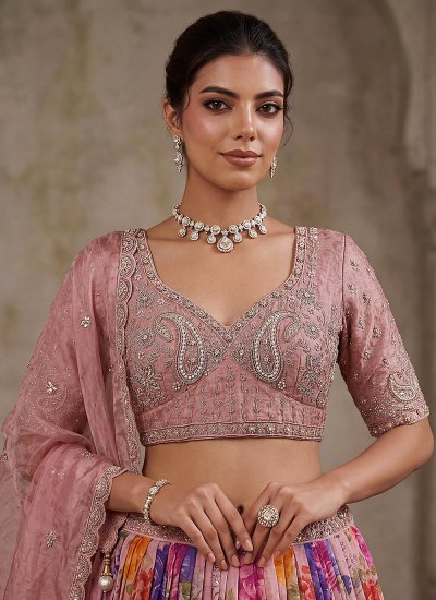 
                            Fetching Tissue Wedding A Line Lehenga Choli