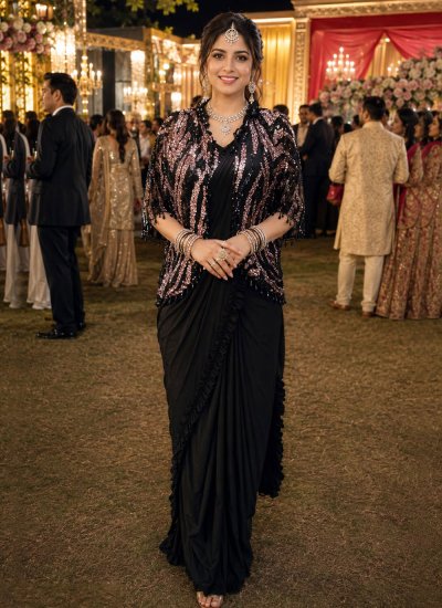 Fine Black Party Classic Saree