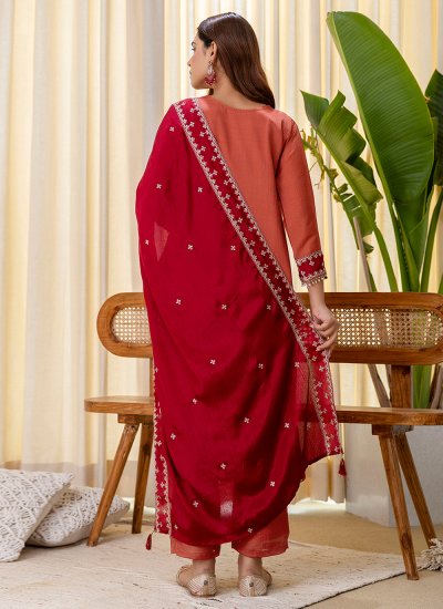 
                            Flamboyant Rust Salwar Kameez