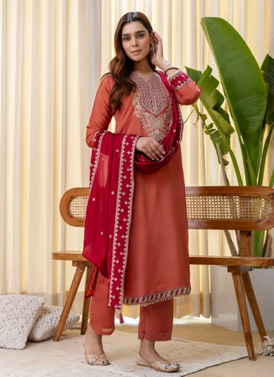 Flamboyant Rust Salwar Kameez