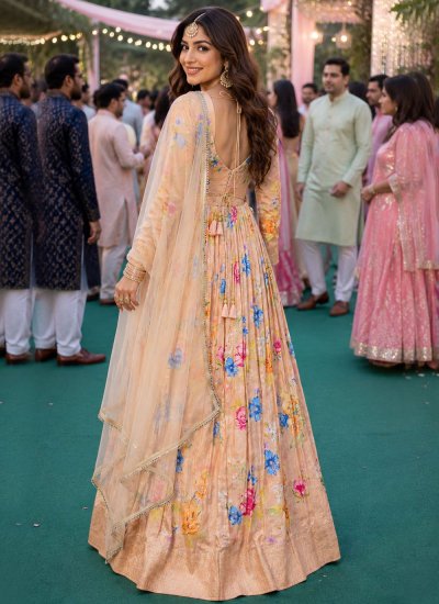 
                            Floral Printed Viscose Readymade Gown