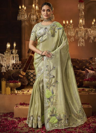 Gilded Embroidered Trendy Saree