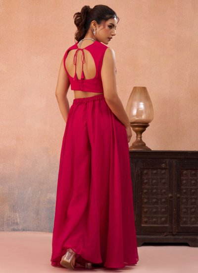 
                            Glorious Embroidered Pink Palazzo Salwar Suit 