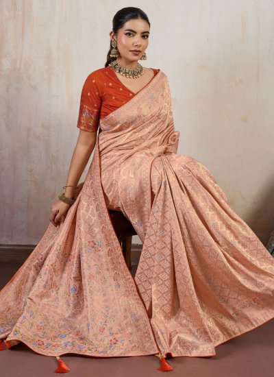 
                            Glossy Chiffon Contemporary Saree