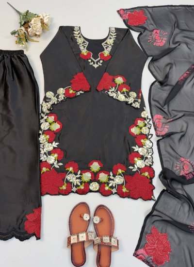 
                            Gorgonize Black Party Salwar Kameez
