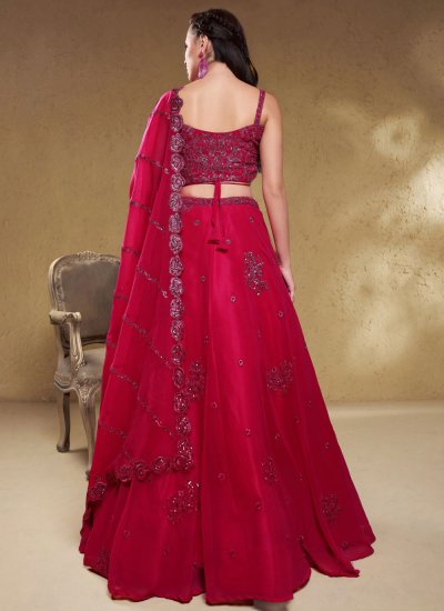 
                            Graceful Georgette Zari Rani Trendy Lehenga Choli