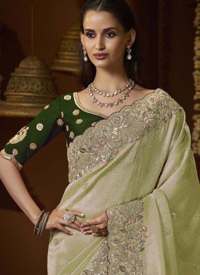 
                            Green Ceremonial Classic Saree