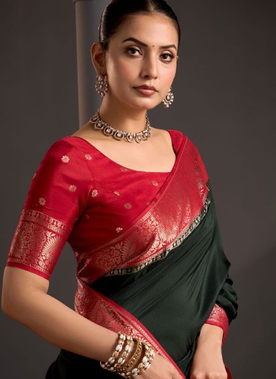 
                            Green Color Classic Saree