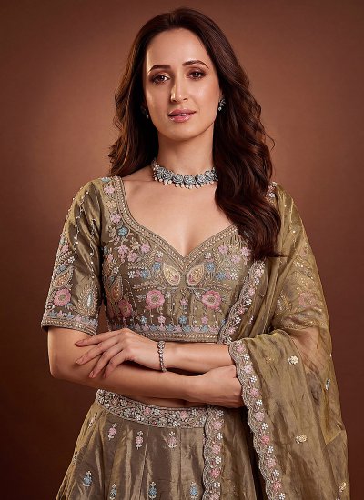 
                            Green Engagement A Line Lehenga Choli