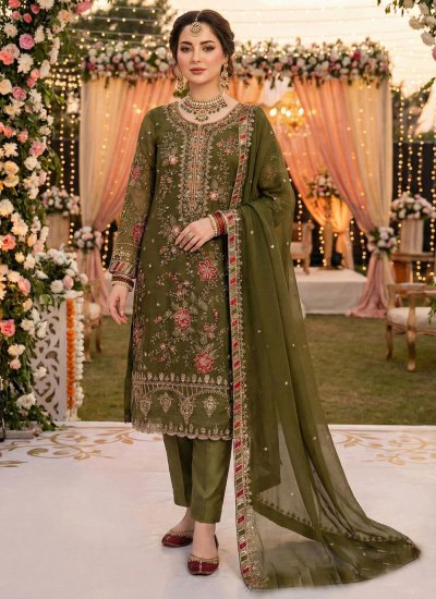 Green Sequins Salwar Kameez