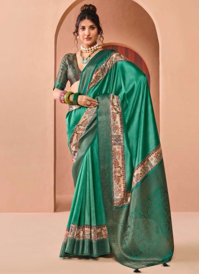 Green Silk Woven Saree