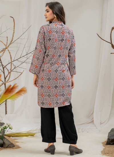 
                            Grey Casual Party Wear Kurti