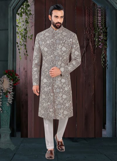 Grey Ceremonial Sherwani