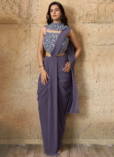 Grey Party Classic Saree
