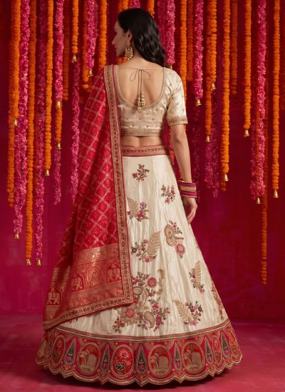 
                            Groovy Cream Lehenga Choli