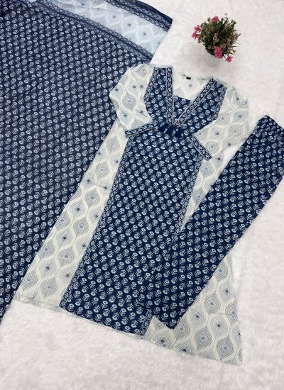 
                            Haute Cotton Navy Blue Trendy Salwar Kameez