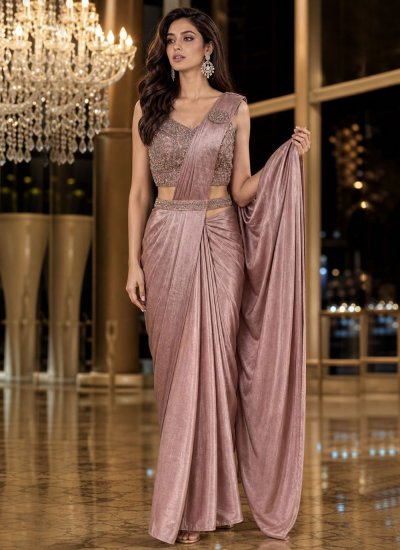 Hypnotic Imported Beads Pink Trendy Saree