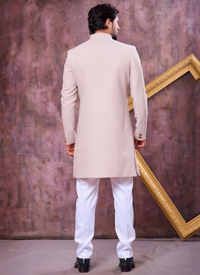 
                            Imported Handwork Beige Indo Western