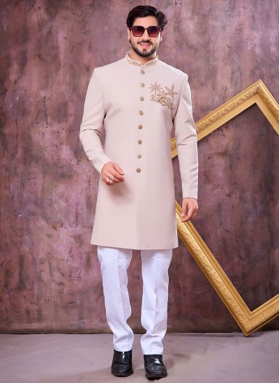 Imported Handwork Beige Indo Western