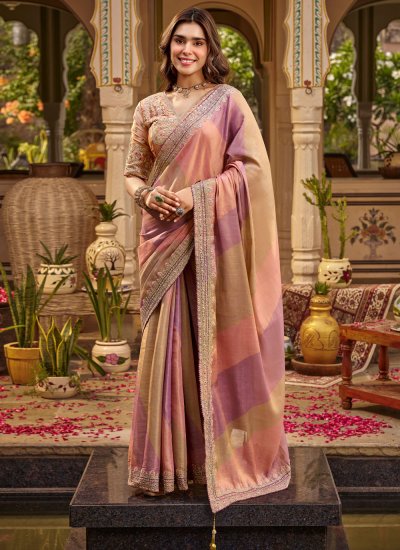 Invaluable Multi Colour Border Fancy Fabric Trendy Saree