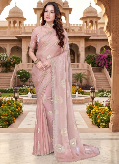 Invigorating Foil Print Saree