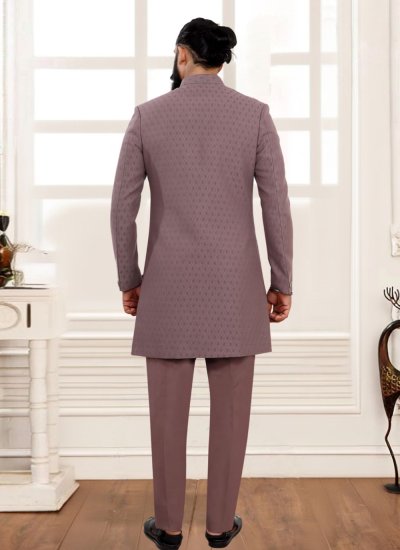 
                            Jacquard Mauve  Fancy Indo Western