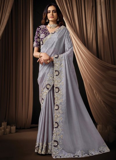 Lavender Silk Ceremonial Classic Saree