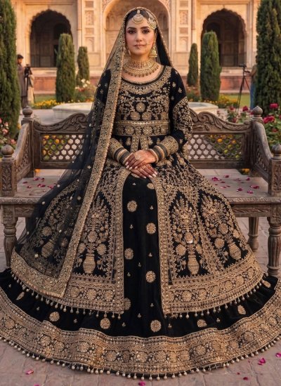 
                            Lovable Velvet Embroidered Lehenga Choli