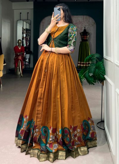 
                            Magnetic Mustard Gown 