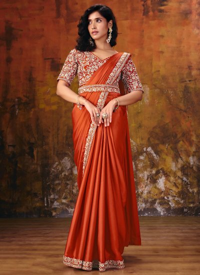 Magnetic Orange Ceremonial Saree