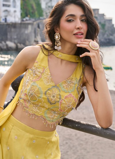 
                            Majestic Silk Ceremonial Palazzo Salwar Kameez