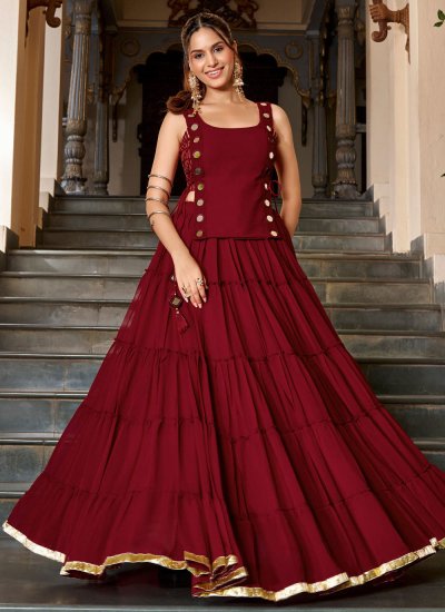 Maroon Sangeet Designer Lehenga Choli