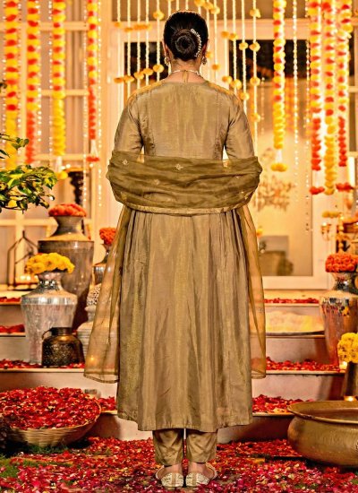 
                            Marvelous Shimmer Brown Salwar Suit