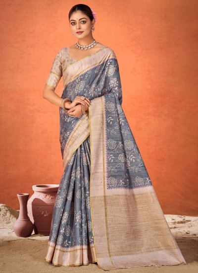 Marvelous Silk Grey Saree