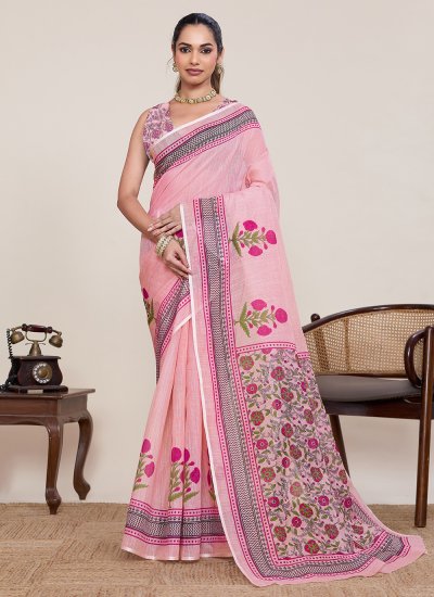 Masterly Pink Trendy Saree