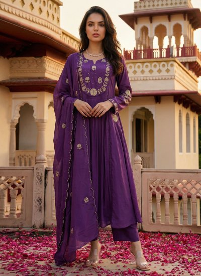Mesmeric Purple Festival Salwar Suit