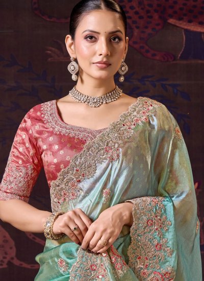 
                            Miraculous Embroidered Contemporary Saree