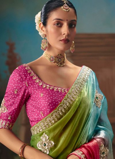 
                            Mod Fancy Fabric Ceremonial Traditional Saree