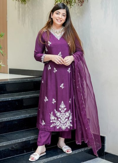 Mod Purple Salwar Suit