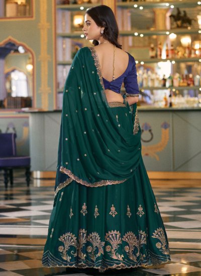 
                            Modern Thread Work Sangeet Designer Lehenga Choli