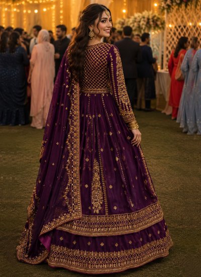 
                            Modernistic Wine Readymade Lehenga Choli