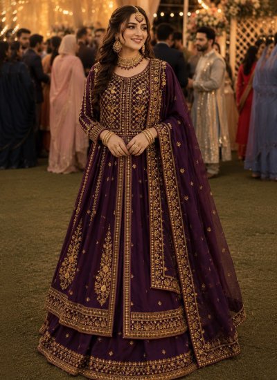 Modernistic Wine Readymade Lehenga Choli